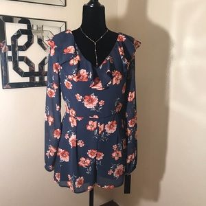 HeartSoul Ruffle floral Romper